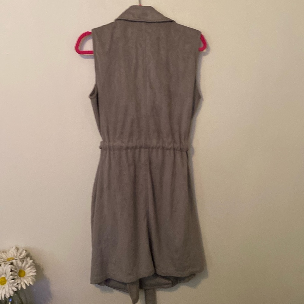 Sincerely Jules Soft Textured Gray Buttoned Wrap … - image 2